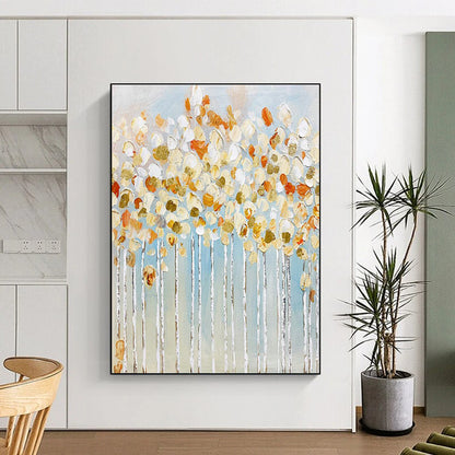 Golden Floral Tree Art for Bohemian Bedroom & Luxury Spa DLZ2161