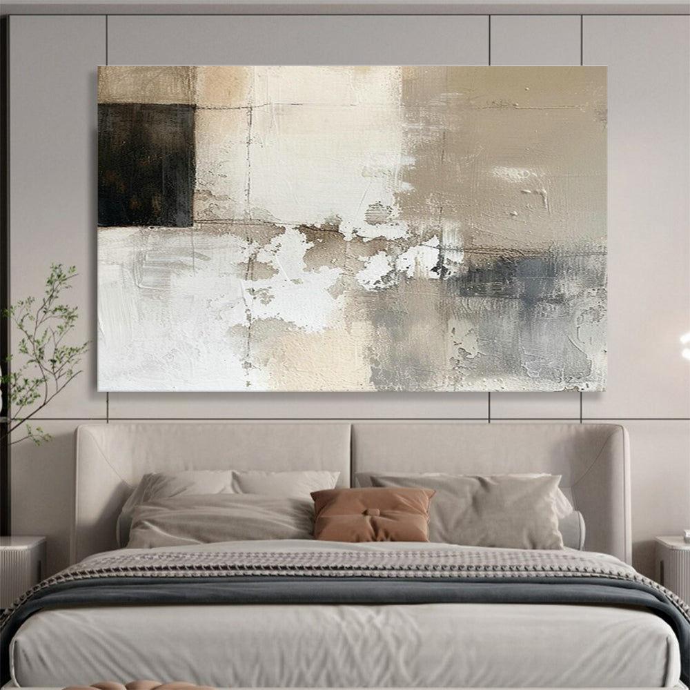 Gray - White Abstract Texture Art for Minimalist Hallway DLZ2888