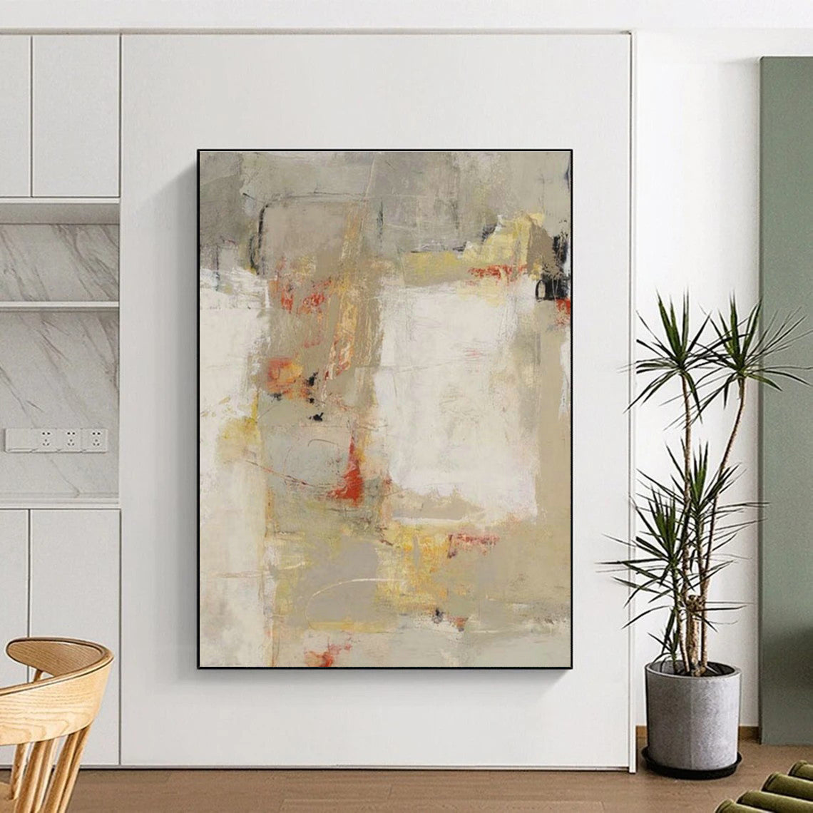 Abstract Neutral - Toned Art for Minimalist Office & Calming Waiting Room DLZ1431
