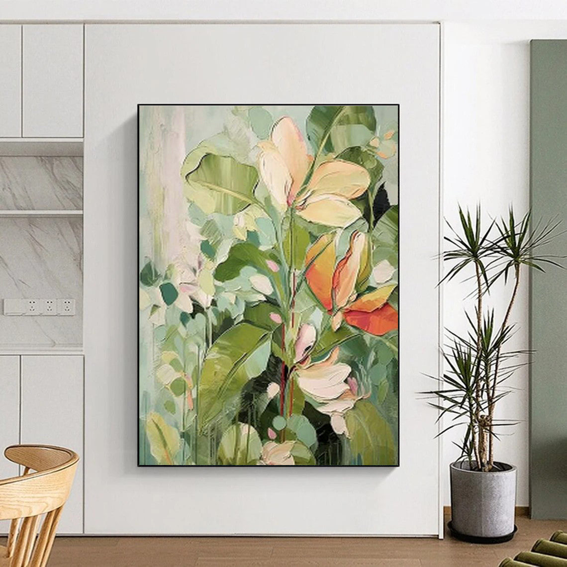 Light - Color Floral Art for Garden - Themed Café Outdoor Seating DLZ0227