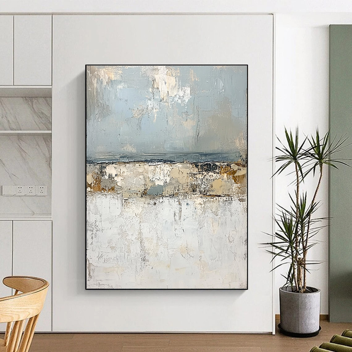 Textured Coastal Abstract for Beachfront Home & Nautical - Themed Café STSC270
