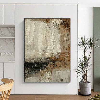 Crackled Neutral Abstract for Bohemian Art Gallery Café & Vintage - Inspired Home Office DLZ0873