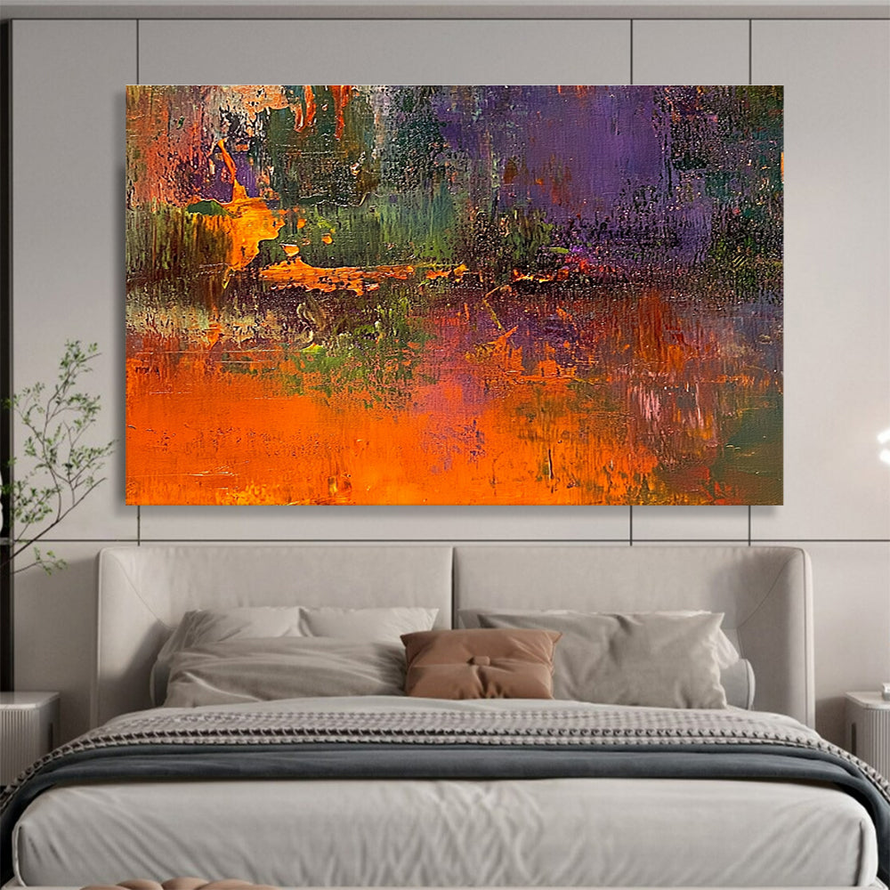 Colorful Forest Abstract Art for Nature - Lover’s Living Room & Eco - Friendly Café SC358
