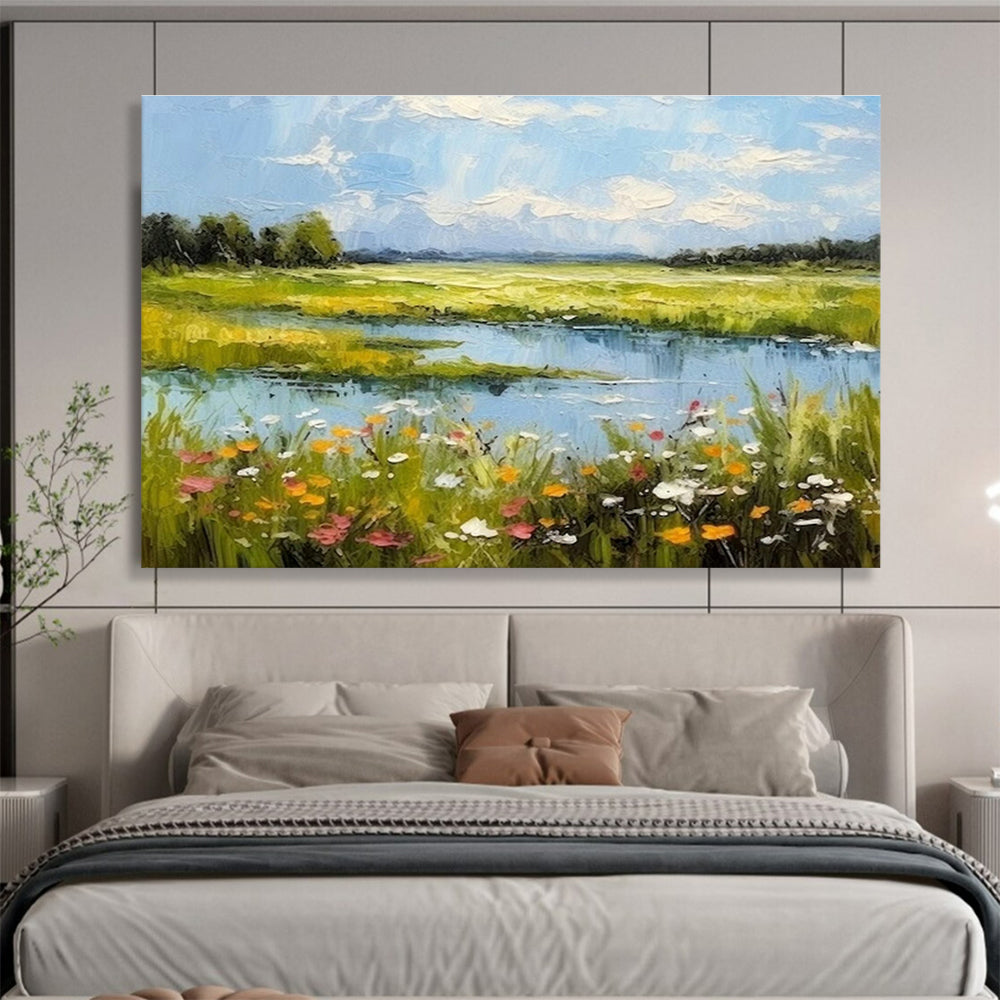 Pastoral Landscape Oil Painting for Country - Style Home Dining Rooms DLZ2655