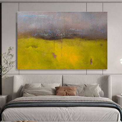 Yellow - Grey Hazy Landscape Art for Relaxing Living Room DLZ2763