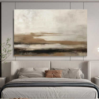 Layered Brown - Grey Abstract Art for Industrial - Style Loft Edge DLZ2716