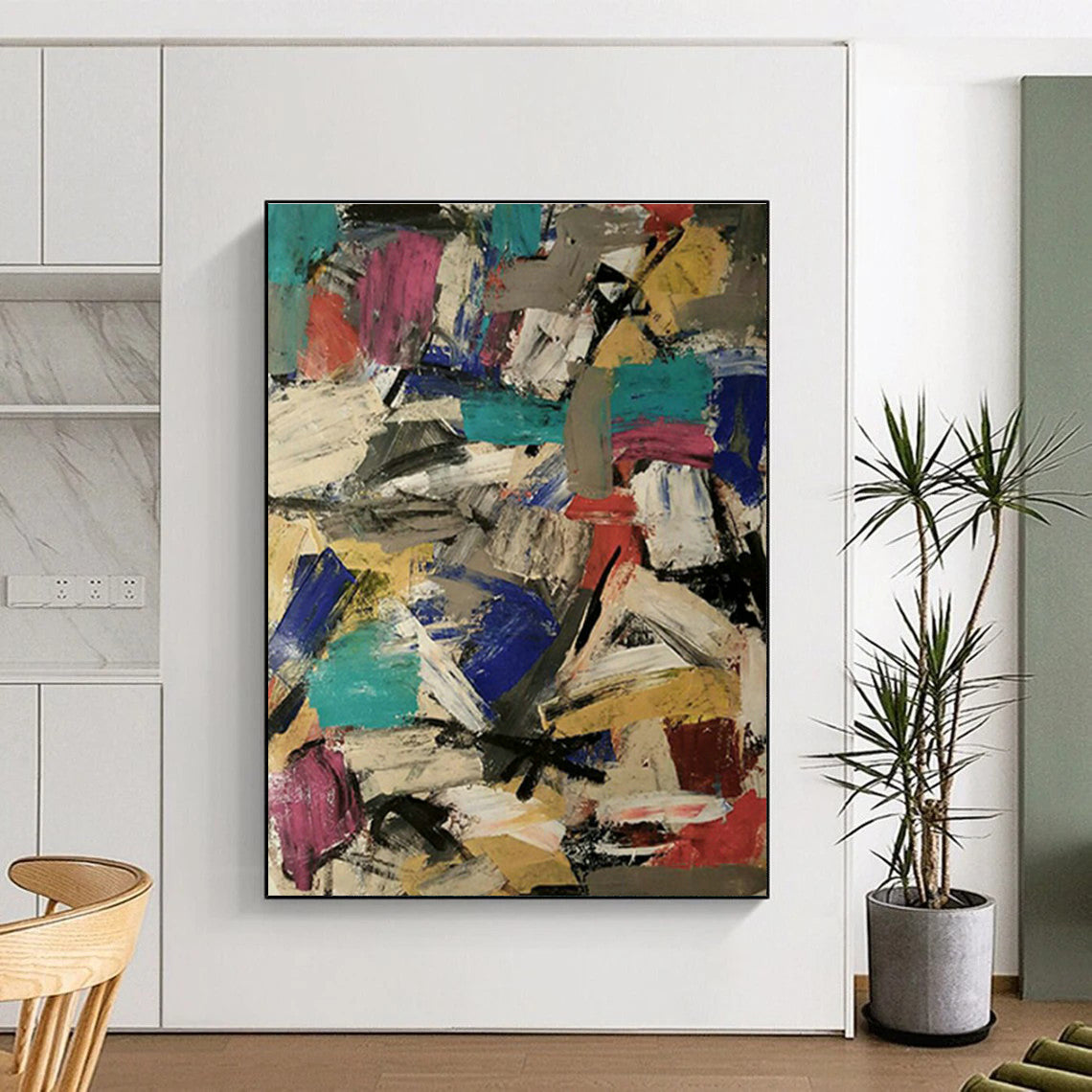 Color - Clash Abstract Art for Trendy Nightclub & Art School Hallway DLZ1046