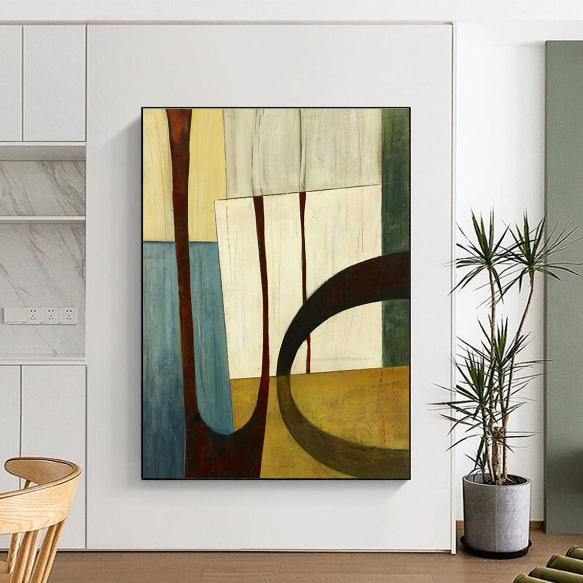 Geometric Color - Block Art for Modern Office Conference Room & Creative Studio Lounge DLZ0956