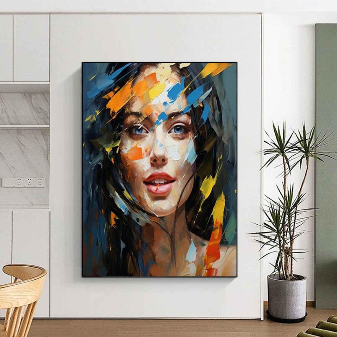 Colorful Woman’s Portrait Art for Fashion - Forward Home Dressing Room & Artistic Makeup Studio DLZ1538