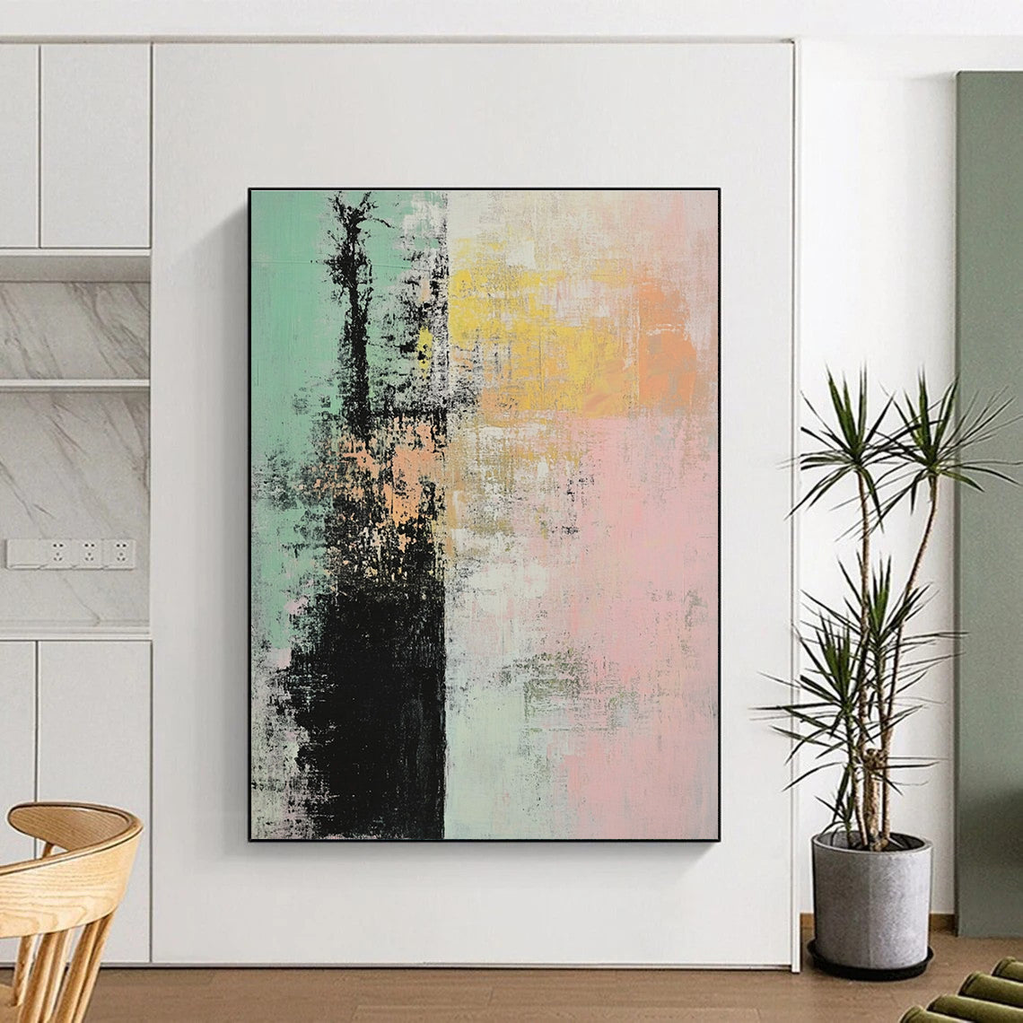 Colorful Abstract Landscape for Bohemian - Style Garden Room & Artistic Bed and Breakfast STSC796