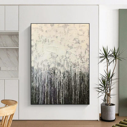 Gray Dripping Abstract Art for Modern Office Reception & Industrial - Style Café DLZ0890