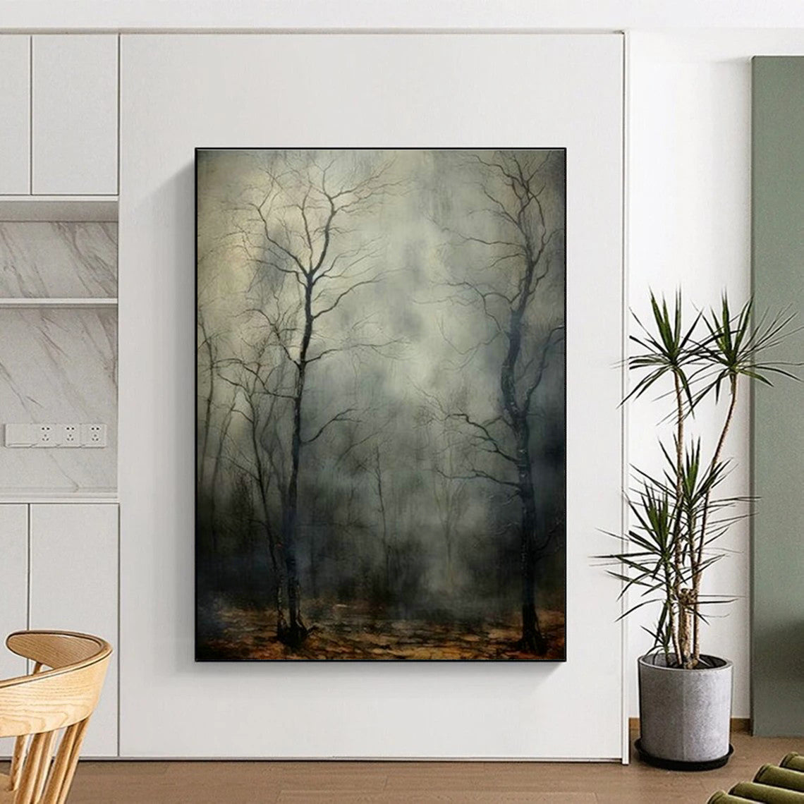 Misty Forest Painting for Bedroom & Study DLZ0382