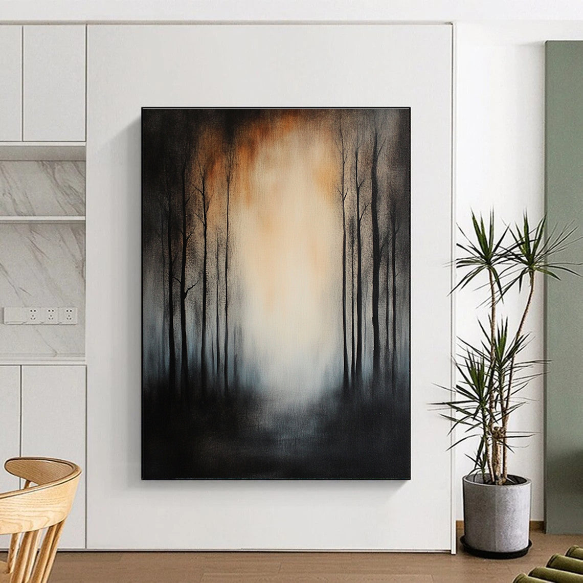 Misty Forest Path for Mysterious Library & Nature - Themed Bedroom STSC195