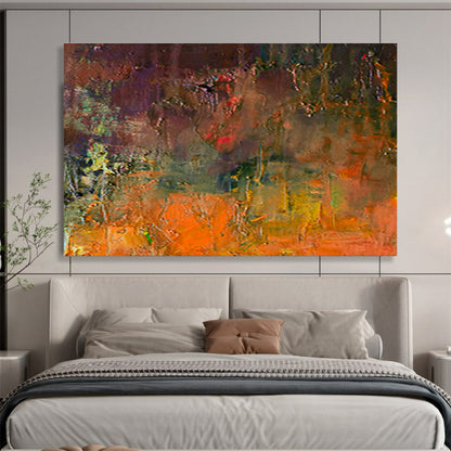 Colorful Hazy Abstract Art for Eclectic Bedroom DLZ2754