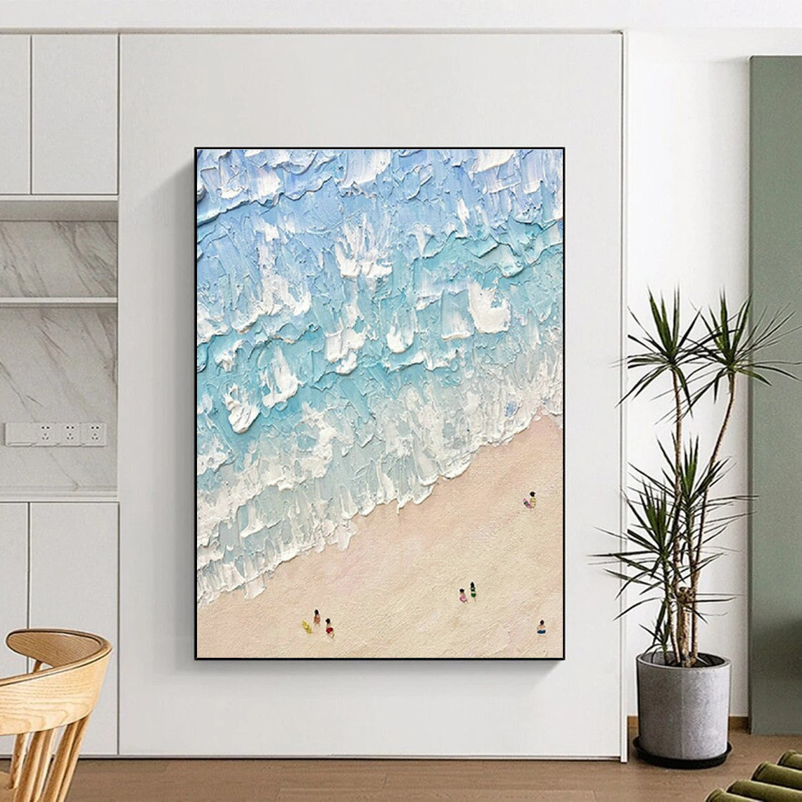 Textured Beach Art for Coastal Café & Beach House Bedroom DLZ2033