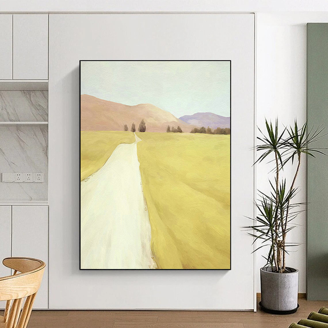 Pastel Country Road Art for Rustic Farmhouse & Nature - Lover’s Study DLZ1422