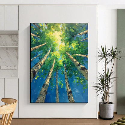 Skyward Birch Forest Art for Nature - Lover’s Study & Spa Retreat DLZ2252
