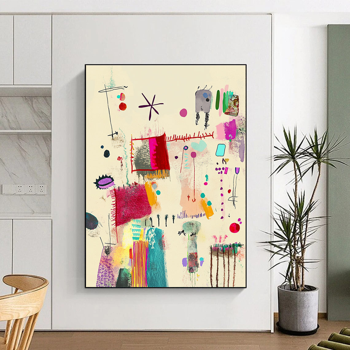 Whimsical Abstract Doodles Art for Bohemian - Style Café & Art - Loving Teen’s Bedroom STSC1323