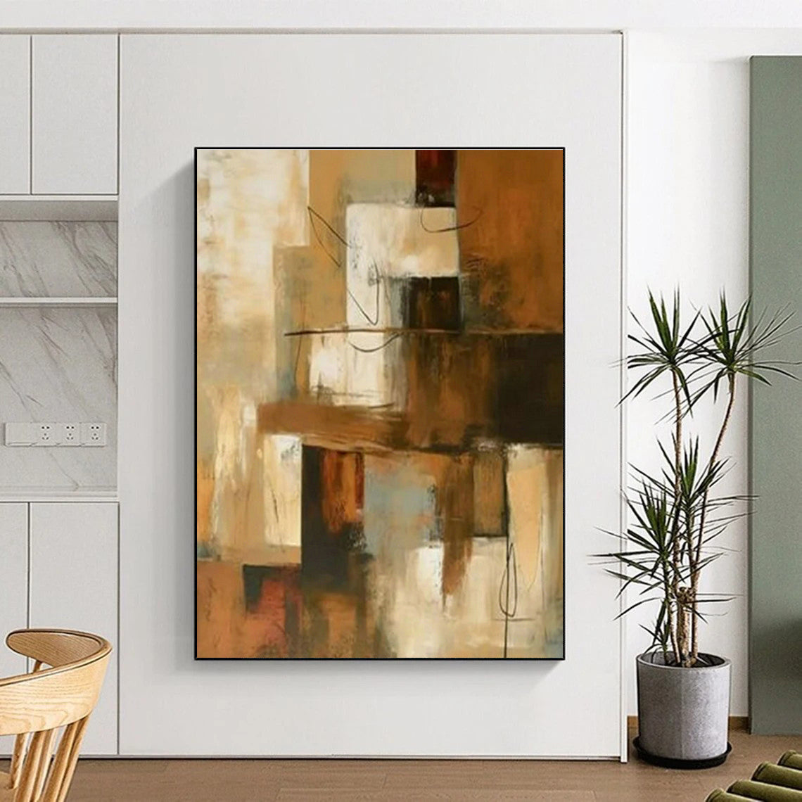 Geometric Warm - Toned Art for Modern Office & Art - Themed Restaurant DLZ1441