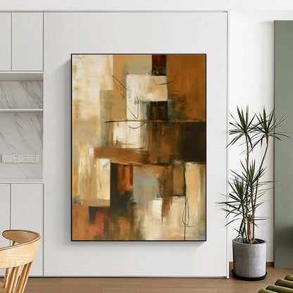 Geometric Warm - Toned Art for Modern Office & Art - Themed Restaurant DLZ1441