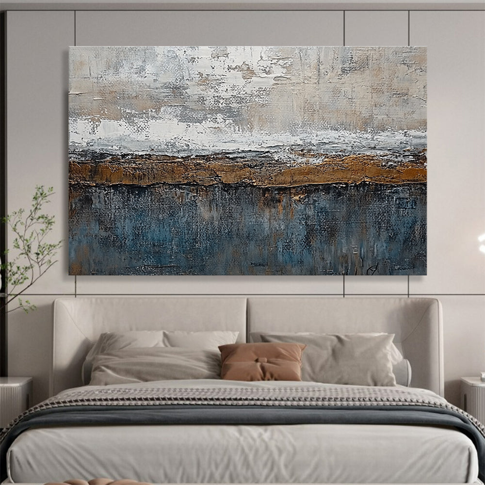 Abstract Textured Landscape Art for Rustic Cabin & Earth - Tone Themed Restaurant SC174