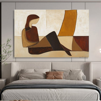 Abstract Figure Art for Minimalist Home Office & Art - Lovers' Library SC345