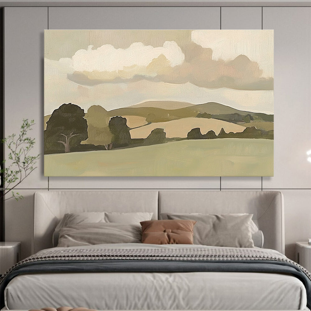Minimalist Landscape Art for Scandinavian - Style Café & Art Gallery SC404