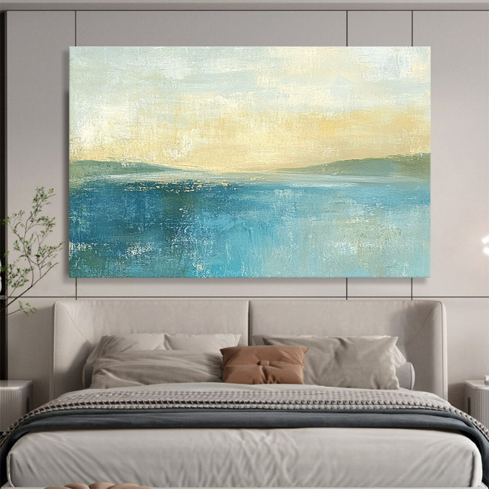 Textured Sea Sunset Art for Nautical - Themed Restaurant & Art - Focused Beach House SC085