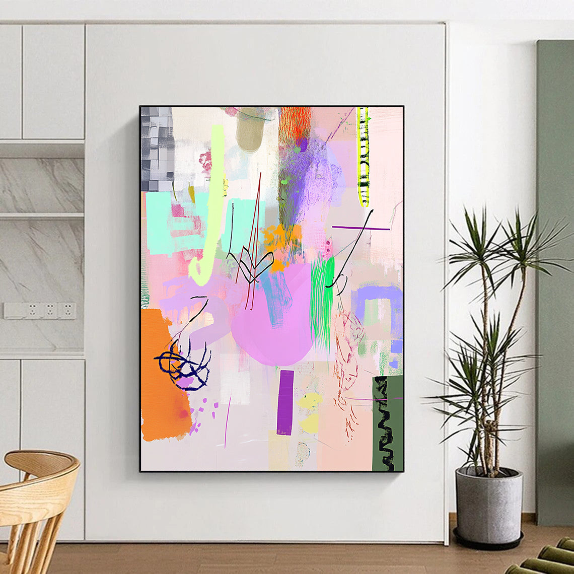 Vibrant Abstract Shapes for Modern Home Playroom & Creative Office Space STSC1042
