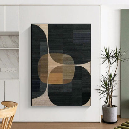 Geometric Color - Block Rug Art for Mid - Century Modern Dining Areas DLZ0255