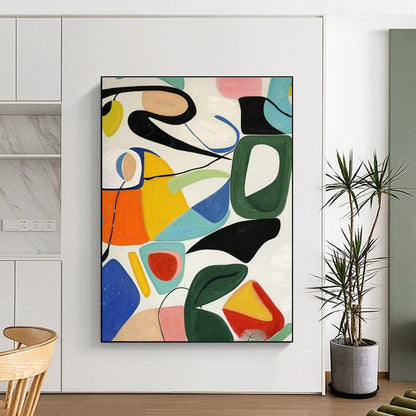 Playful Colorful Shapes Art for Children’s Playroom & Creative Coworking Space DLZ1469