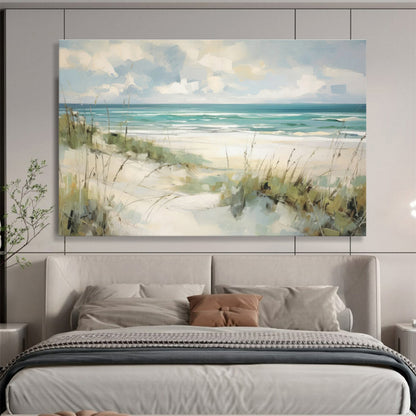 Beach Oil Painting for Coastal Home Dining Areas DLZ2555