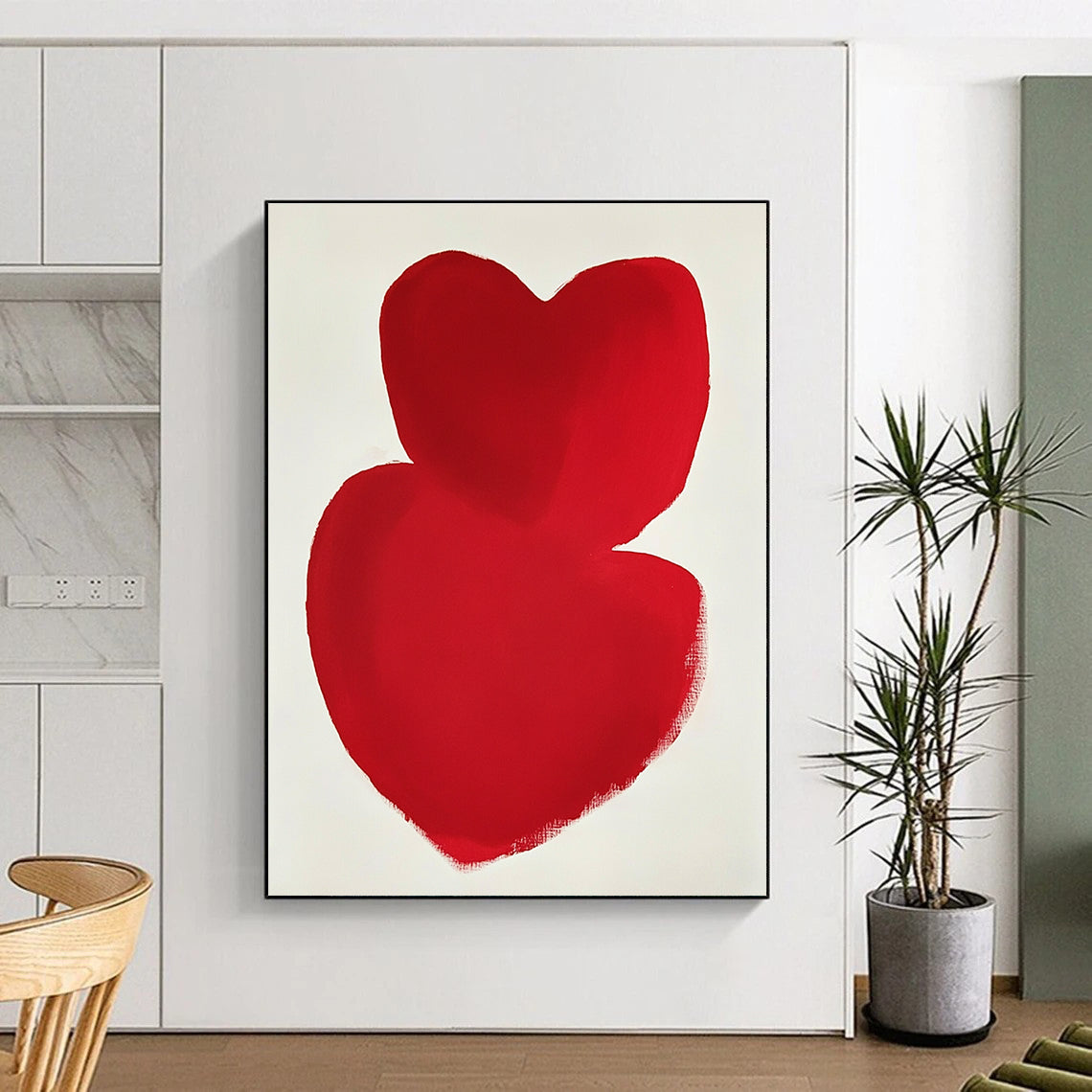 Double Red Hearts for Romantic Dining Room & Valentine’s Day Decor STSC1192