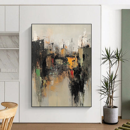 Impressionistic Cityscape Art for Living Room & Office STSC660