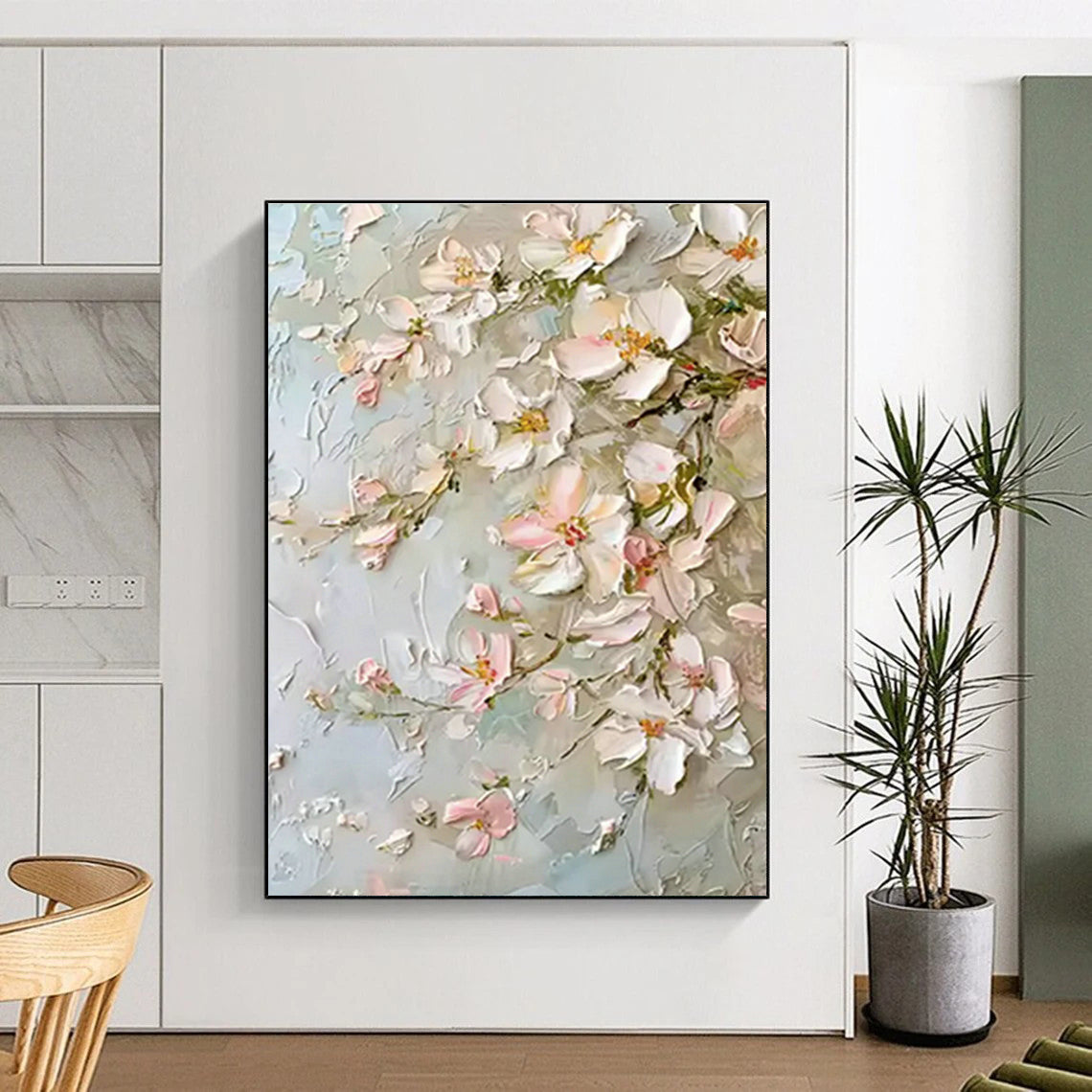 3D Floral Relief Art for Romantic Boudoir & High - End Bridal Shop DLZ0738