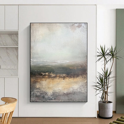 Minimalist Landscape Abstract for Modern Art Gallery & Contemplative Reading Nook STSC305
