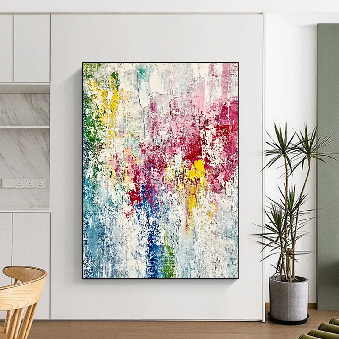 Colorful Textured Abstract Art for Bedroom & Creative Lounge STSC721