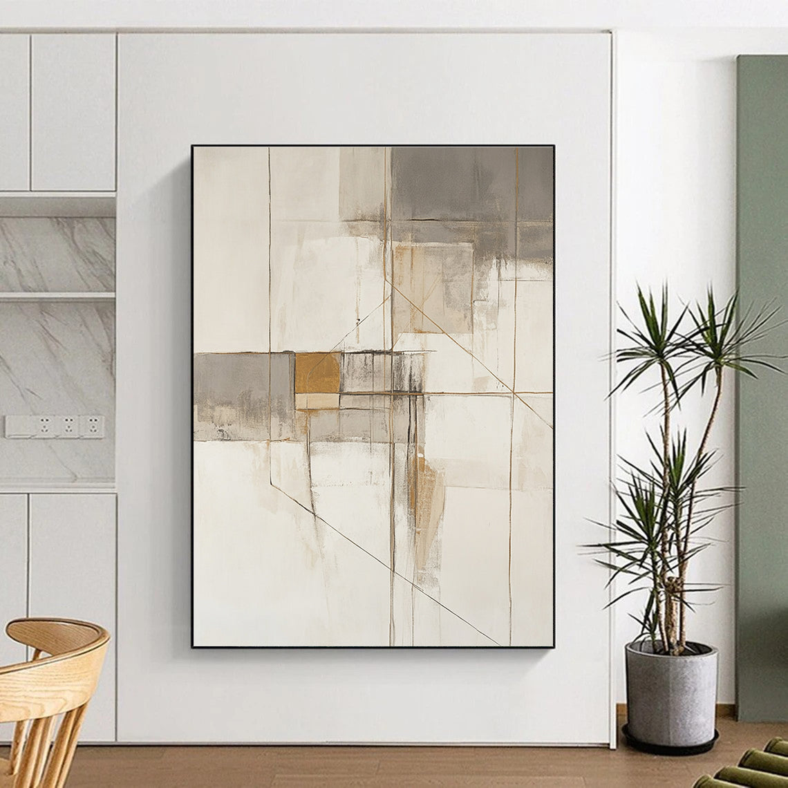 Minimalist Geometric Abstract for Modern Office & Scandinavian Home STSC620