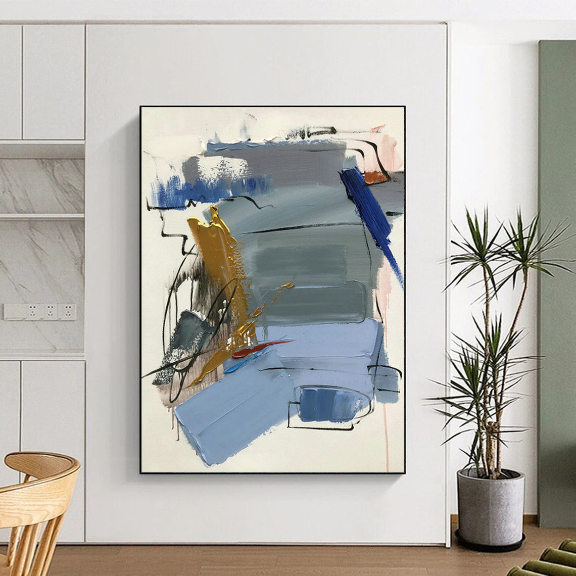 Luxury Abstract Art for High - End Boutique & Chic Hotel Lobby DLZ0815
