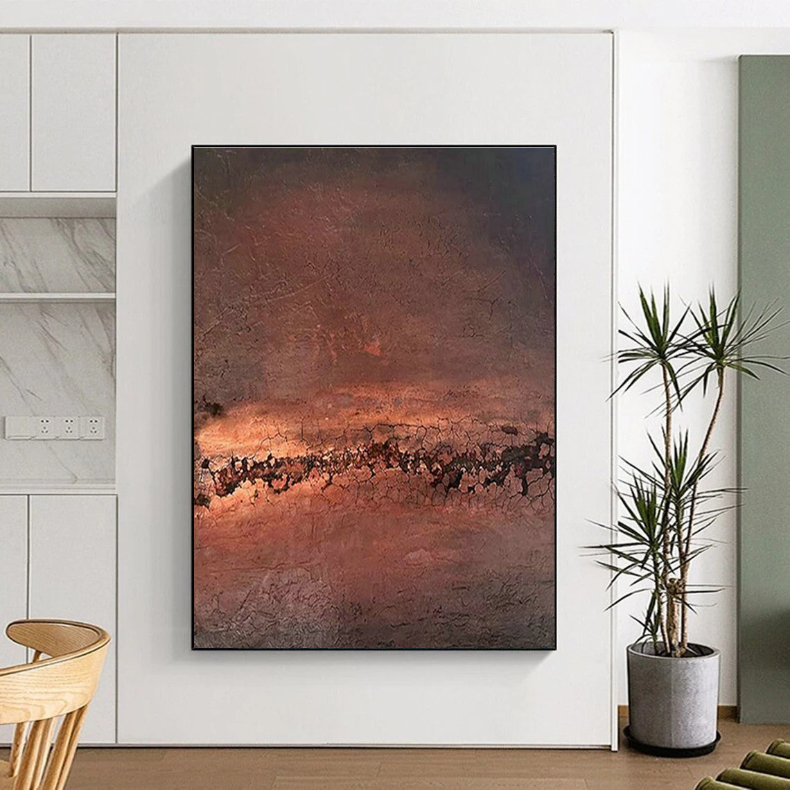 Brown - Texture Art for Rustic Steakhouse Dining Walls DLZ0190