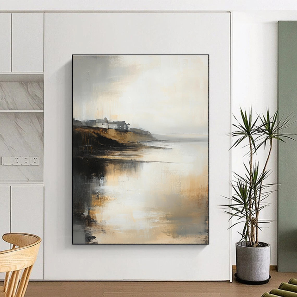 Coastal Abstract Landscape for Nautical - Themed Home & Relaxing Beach House STSC589