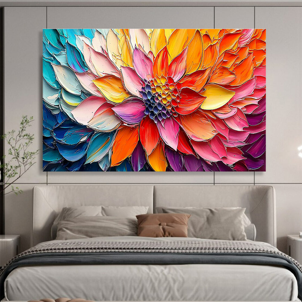 Colorful Flower Relief Art for Garden - Themed Tea House Walls DLZ3250