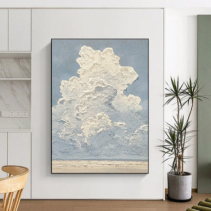 Cloud - Sea Abstract Art for Coastal Home & Wellness Center DLZ1149