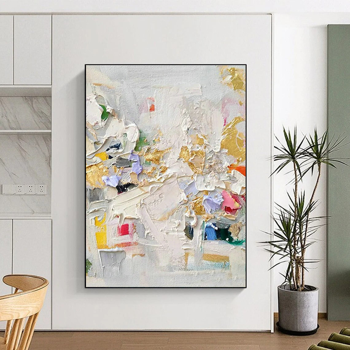 Colorful Textured Abstract for Creative Agency Lobby & Eclectic Art Bar DLZ1589