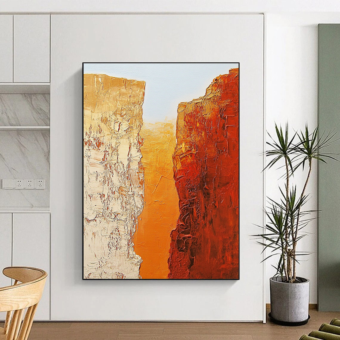 Textured Canyon Cliffs Art for Office & Study STSC713