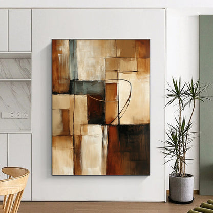Geometric Neutral Color Blocks for Scandinavian - Style Home & Contemporary Art Gallery STSC751