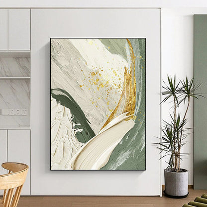 Gold - Speckled Abstract Art for Luxury Boutique & Glamorous Dining Room DLZ2195