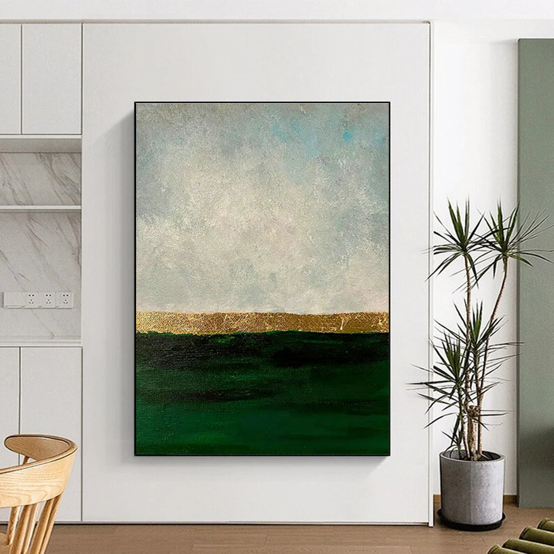 Minimalist Sea - Sky Art for Scandinavian Home & Serene Meditation Room DLZ1489