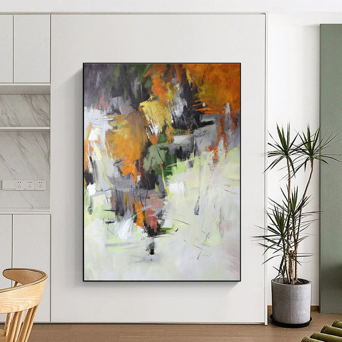 Colorful Abstract Landscape Art for Living Room & Garden Room DLZ0403