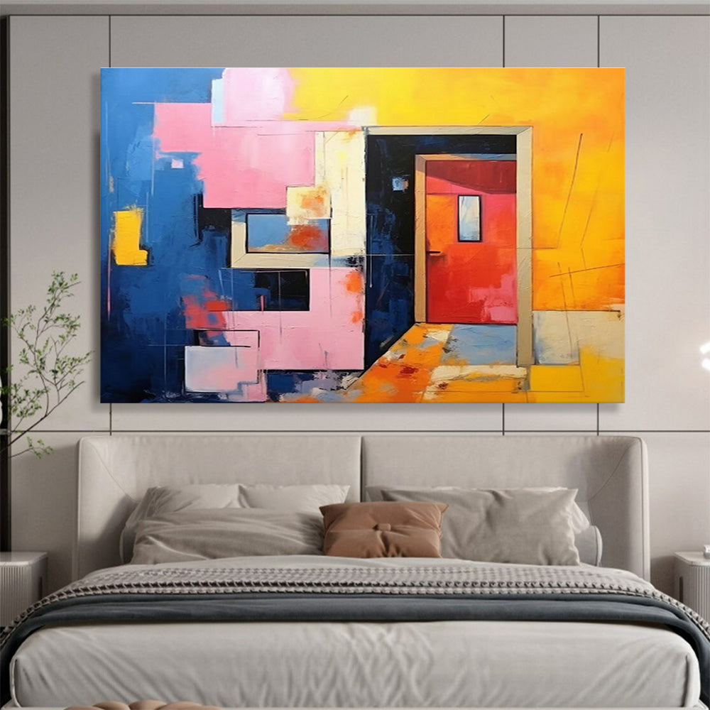 Multicolor Geometric Abstract for Trendy Café DLZ3026